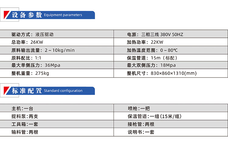JX-H5600液压聚脲喷涂机参数